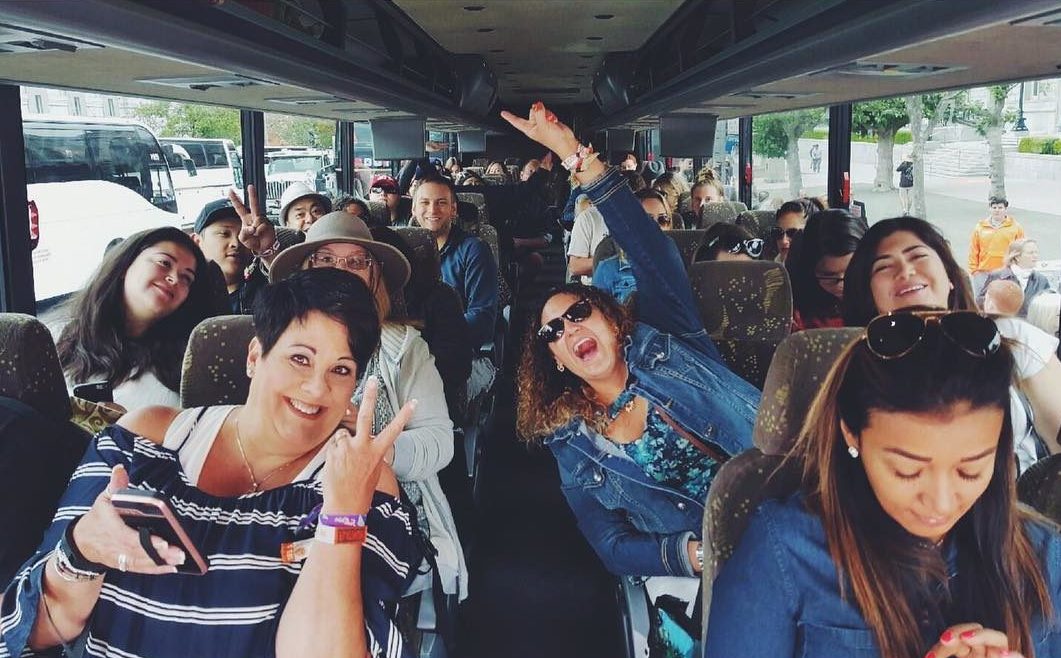drinking on charter bus