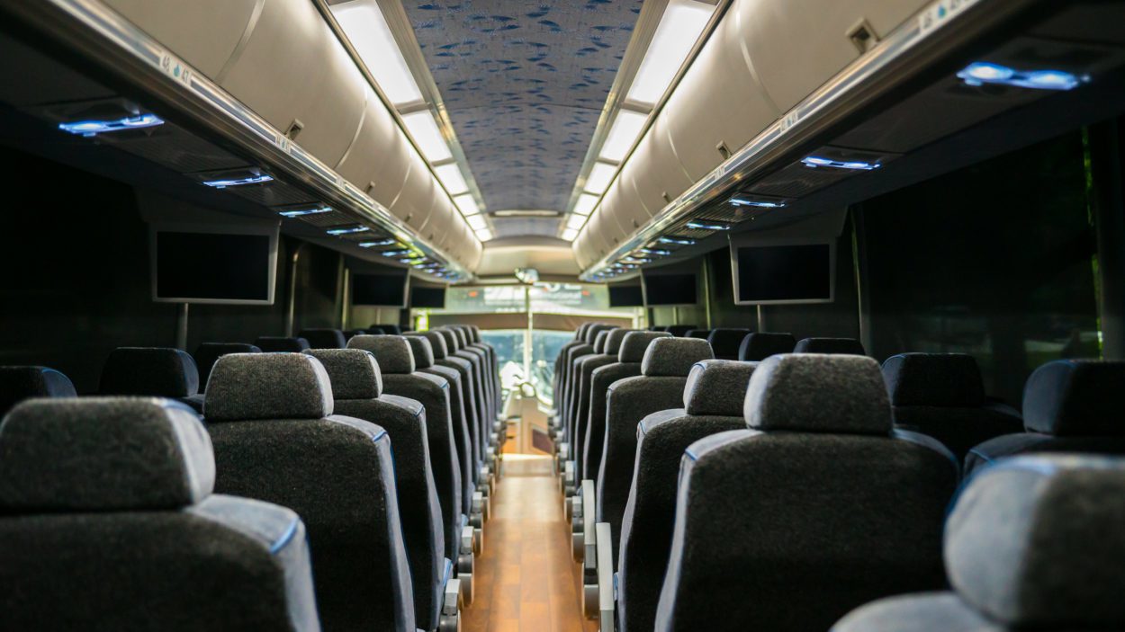motorcoach interior rear image
